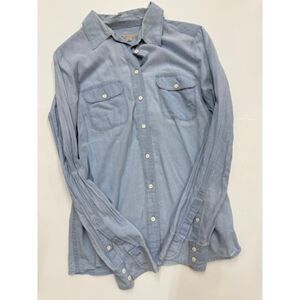 GAP Women's Lightweight Denim Chambray Perfect Fit Small Button Down Long Sleeve